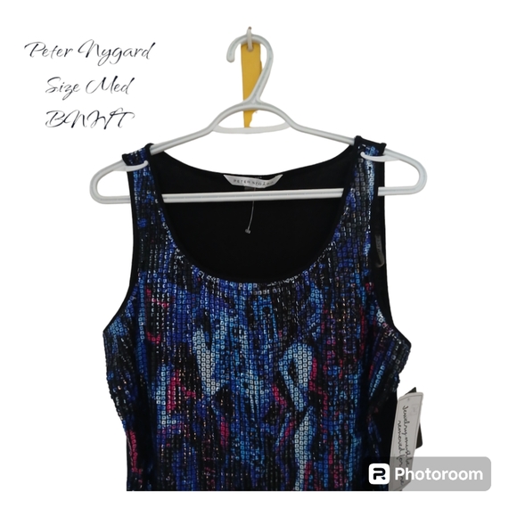Peter Nygard Black Sequin Tank Top - Picture 5 of 6
